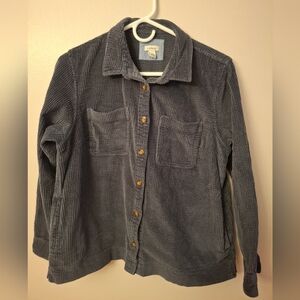 L.L. Bean Women's Gray Corduroy Utility Jacket